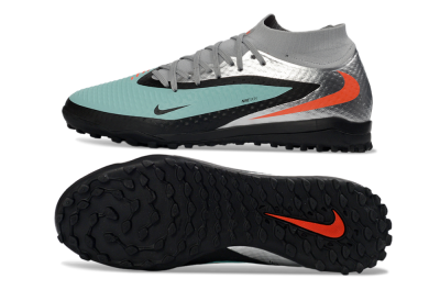 Unisex Nike Phantom 6 Elite High TF Artificial Turf High-Tops Football Shoes - Aqua/Coral/Black