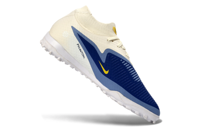 Unisex Nike Phantom 6 Elite High TF Artificial Turf High-Tops Football Shoes - Blue/Midnight Blue/Light Sky Blue
