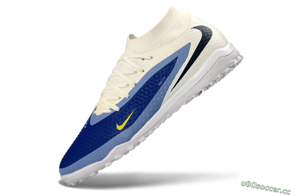 Unisex Nike Phantom 6 Elite High TF Artificial Turf High-Tops Football Shoes - Blue/Midnight Blue/Light Sky Blue 5