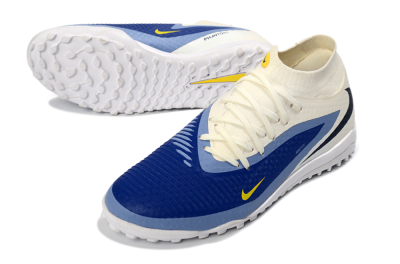 Unisex Nike Phantom 6 Elite High TF Artificial Turf High-Tops Football Shoes - Blue/Midnight Blue/Light Sky Blue