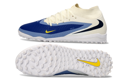 Unisex Nike Phantom 6 Elite High TF Artificial Turf High-Tops Football Shoes - Blue/Midnight Blue/Light Sky Blue