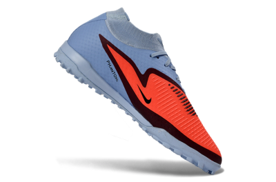 Unisex Nike Phantom 6 Elite High TF Artificial Turf High-Tops Football Shoes - Blue/Coral Burst/Sleek Navy
