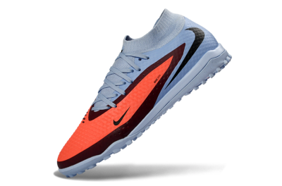 Unisex Nike Phantom 6 Elite High TF Artificial Turf High-Tops Football Shoes - Blue/Coral Burst/Sleek Navy