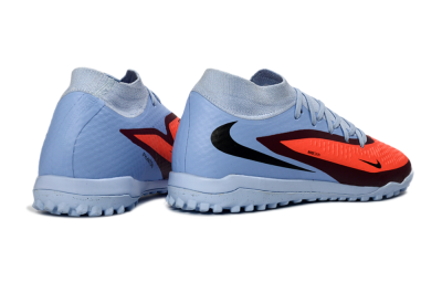 Unisex Nike Phantom 6 Elite High TF Artificial Turf High-Tops Football Shoes - Blue/Coral Burst/Sleek Navy