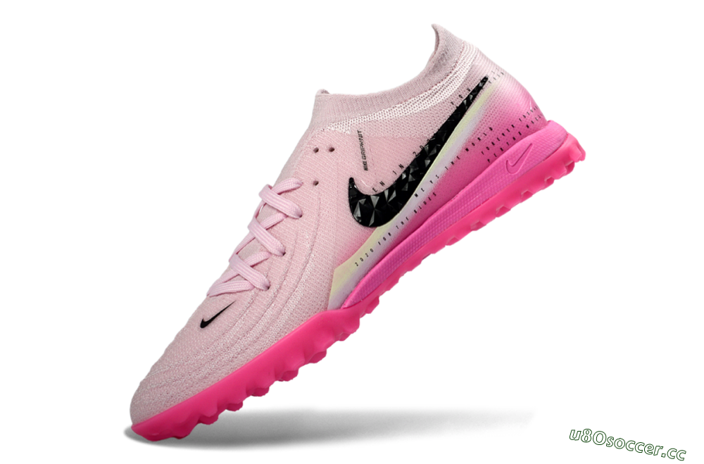 Men's Nike Phantom GX 2 Elite TF Artificial Turf Low-Tops Football Shoes - Pink/Soft Rose/Hot Pink 5