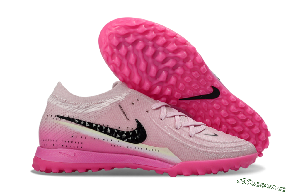 Men's Nike Phantom GX 2 Elite TF Artificial Turf Low-Tops Football Shoes - Pink/Soft Rose/Hot Pink 2