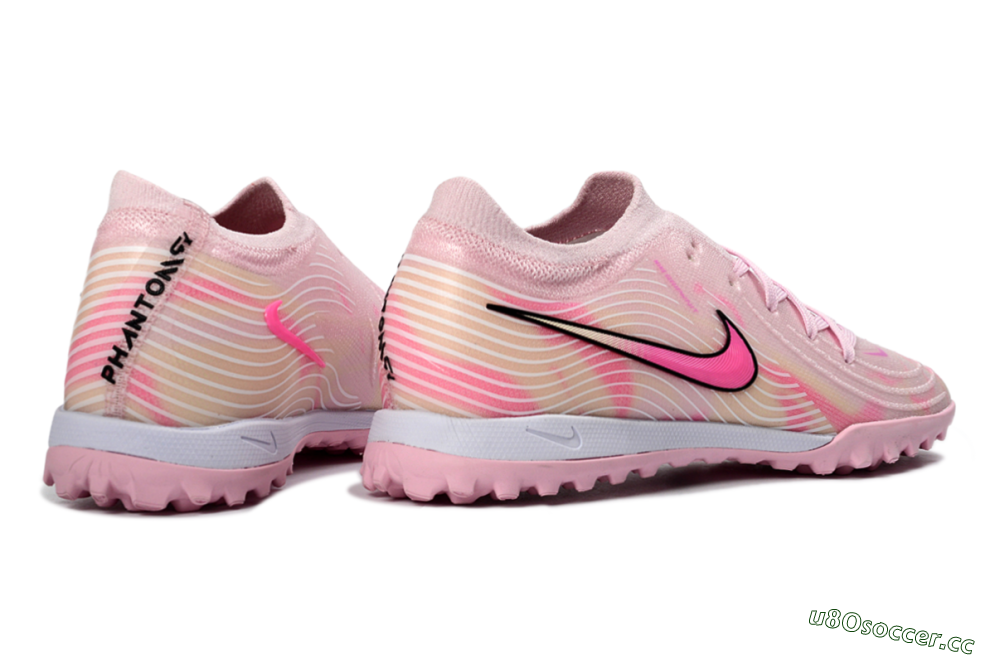 Men's Nike Phantom GX 2 Elite TF Artificial Turf Low-Tops Football Shoes - Pink/Soft Pink/Coral Bliss 6