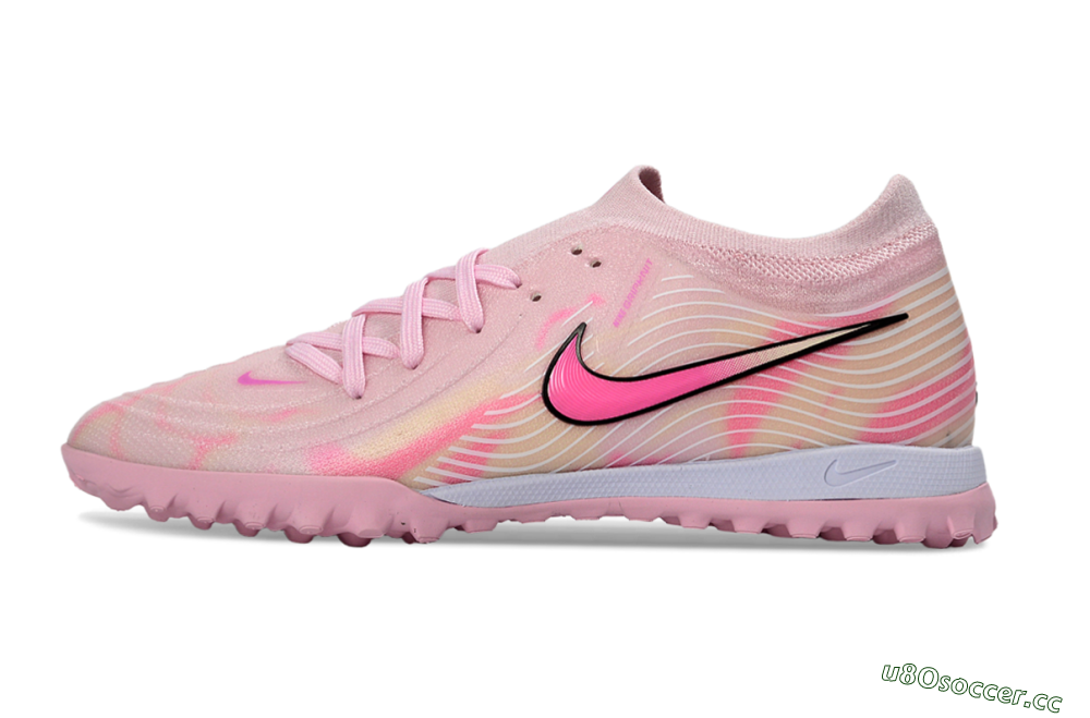 Men's Nike Phantom GX 2 Elite TF Artificial Turf Low-Tops Football Shoes - Pink/Soft Pink/Coral Bliss 0