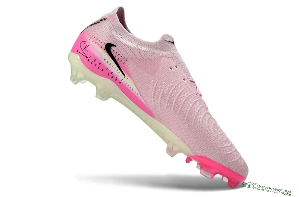 Men's Nike Phantom GX 2 Elite FG Firm Ground Low-Tops Football Boots - Pink/Flamingo Pink/Neon Green 4