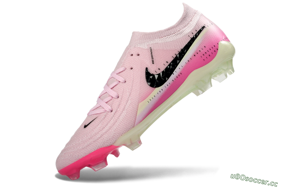 Men's Nike Phantom GX 2 Elite FG Firm Ground Low-Tops Football Boots - Pink/Flamingo Pink/Neon Green 5