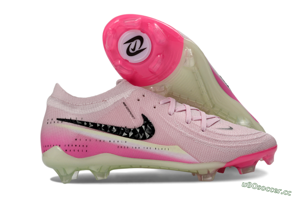 Men's Nike Phantom GX 2 Elite FG Firm Ground Low-Tops Football Boots - Pink/Flamingo Pink/Neon Green 2