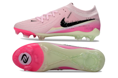 Men's Nike Phantom GX 2 Elite FG Firm Ground Low-Tops Football Boots - Pink/Flamingo Pink/Neon Green
