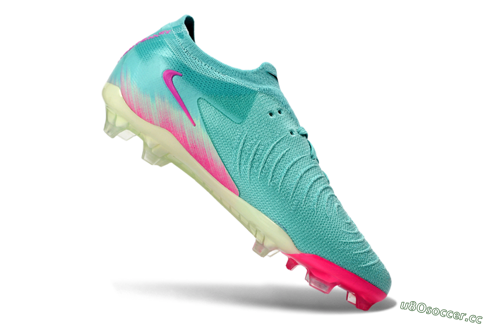 Men's Nike Phantom GX 2 Elite FG Firm Ground Low-Tops Football Boots - Aqua/Neon Pink/Pale Green 4
