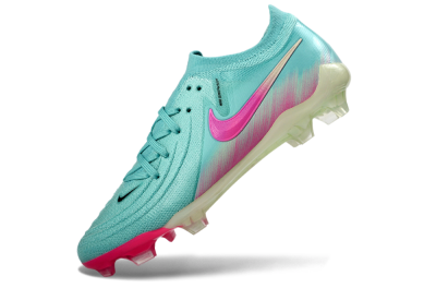 Men's Nike Phantom GX 2 Elite FG Firm Ground Low-Tops Football Boots - Aqua/Neon Pink/Pale Green
