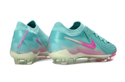 Men's Nike Phantom GX 2 Elite FG Firm Ground Low-Tops Football Boots - Aqua/Neon Pink/Pale Green
