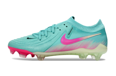 Men's Nike Phantom GX 2 Elite FG Firm Ground Low-Tops Football Boots - Aqua/Neon Pink/Pale Green