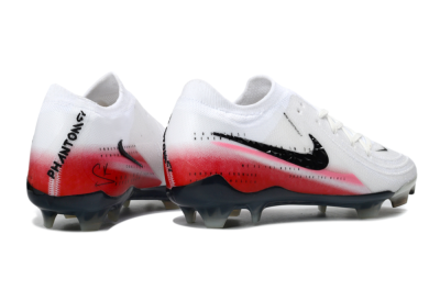 Men's Nike Phantom GX 2 Elite FG Firm Ground Low-Tops Football Boots - White/Crimson Red/Steel Grey