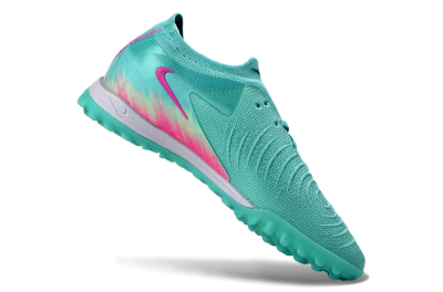 Men's Nike Phantom GX 2 Elite TF Artificial Turf Low-Tops Football Shoes - Aqua/Pink Mist/Soft Green