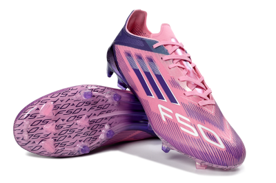 Men's Adidas F50 Elite FG Firm Ground Low-Tops Football Boots - Pink/Purple Bliss/Soft Pink