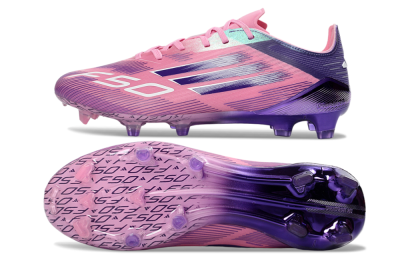 Men's Adidas F50 Elite FG Firm Ground Low-Tops Football Boots - Pink/Purple Bliss/Soft Pink
