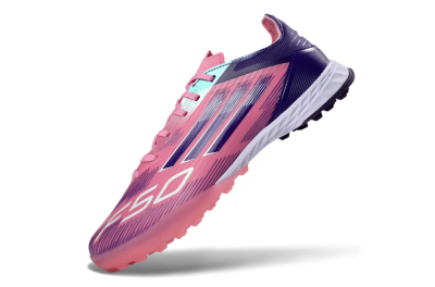 Men's Adidas F50 Elite TF Artificial Turf Low-Tops Football Shoes - Pink/Lavender Glow/Soft Pink