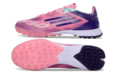 Men's Adidas F50 Elite TF Artificial Turf Low-Tops Football Shoes - Pink/Lavender Glow/Soft Pink
