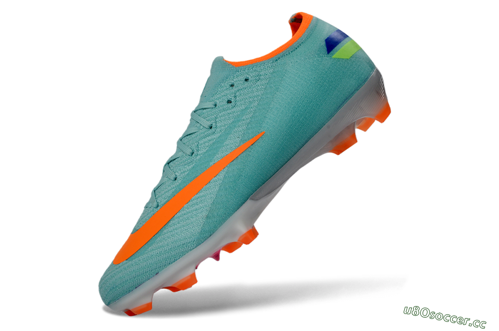 Unisex Nike Air Zoom Mercurial Vapor 16 Elite FG Firm Ground Low-Tops Football Boots - Aqua/Coral Orange/Fresh Mint 5