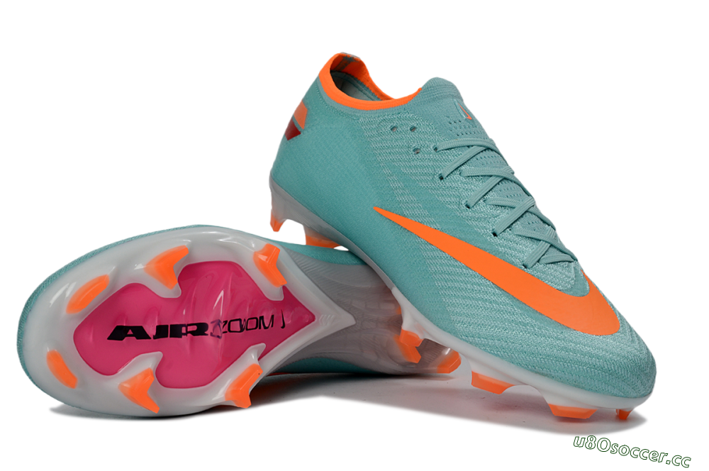 Unisex Nike Air Zoom Mercurial Vapor 16 Elite FG Firm Ground Low-Tops Football Boots - Aqua/Coral Orange/Fresh Mint 1