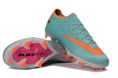 Unisex Nike Air Zoom Mercurial Vapor 16 Elite FG Firm Ground Low-Tops Football Boots - Aqua/Coral Orange/Fresh Mint