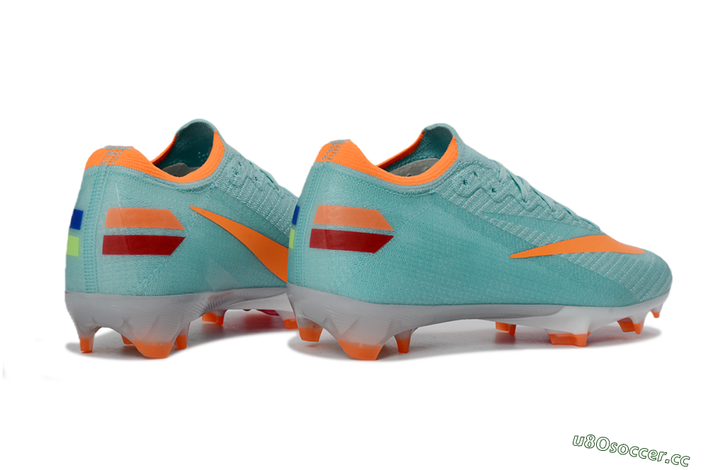 Unisex Nike Air Zoom Mercurial Vapor 16 Elite FG Firm Ground Low-Tops Football Boots - Aqua/Coral Orange/Fresh Mint 6