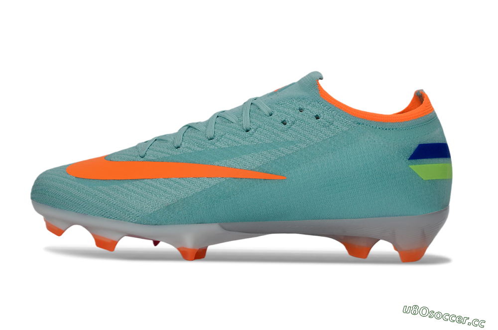 Unisex Nike Air Zoom Mercurial Vapor 16 Elite FG Firm Ground Low-Tops Football Boots - Aqua/Coral Orange/Fresh Mint 0