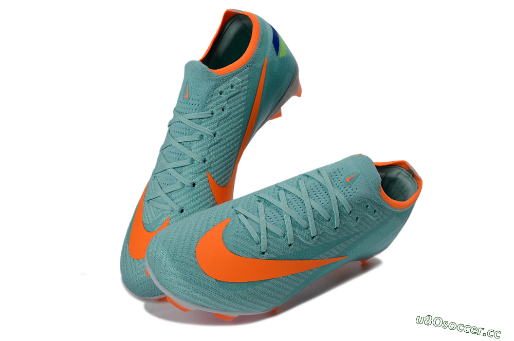 Unisex Nike Air Zoom Mercurial Vapor 16 Elite FG Firm Ground Low-Tops Football Boots - Aqua/Coral Orange/Fresh Mint 3