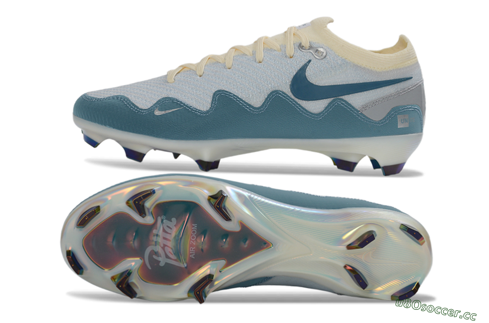 Men's Patta x Nike Air Zoom Mercurial Vapor 16 Elite FG Firm Ground Low-Tops Football Boots - Blue/Sky Blue/Cream White 1