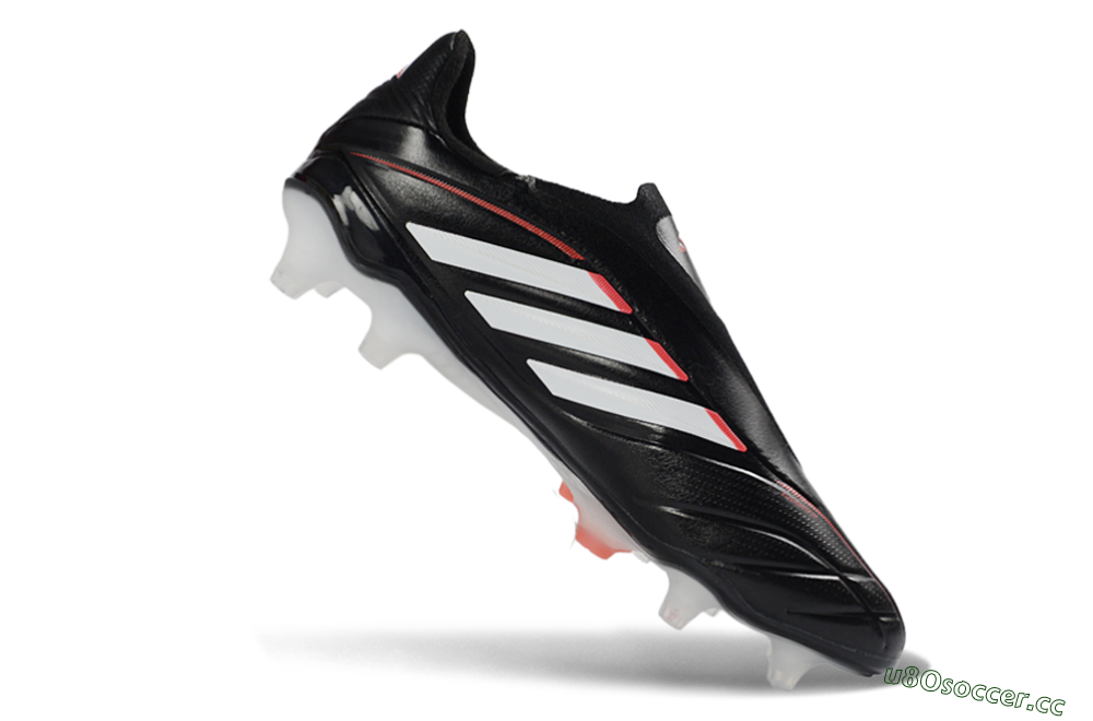 Men's Adidas Copa Pure 4 Elite FG Firm Ground Low-Tops Football Boots - Black/White/Red 4