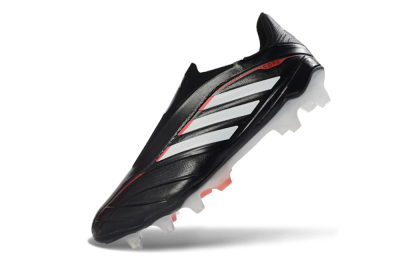 Men's Adidas Copa Pure 4 Elite FG Firm Ground Low-Tops Football Boots - Black/White/Red