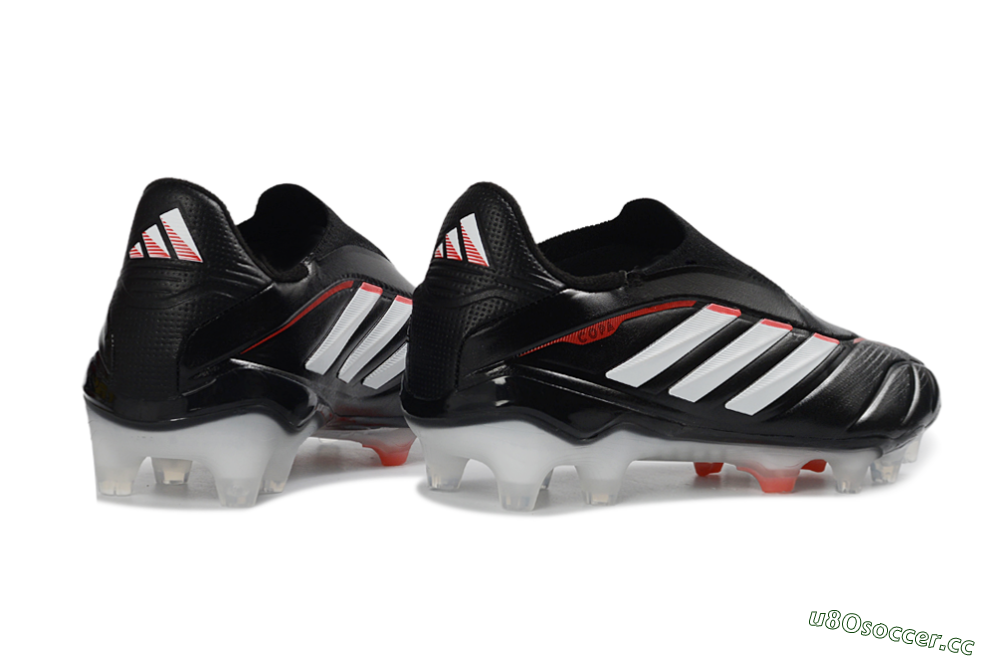 Men's Adidas Copa Pure 4 Elite FG Firm Ground Low-Tops Football Boots - Black/White/Red 6