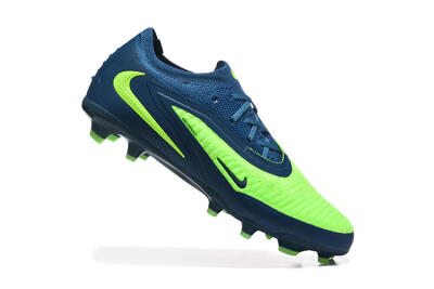 Unisex Nike Phantom 6 Elite Low FG Firm Ground Low-Tops Football Boots - Green/Electric Lime/Dark Blue
