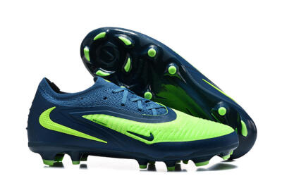 Unisex Nike Phantom 6 Elite Low FG Firm Ground Low-Tops Football Boots - Green/Electric Lime/Dark Blue