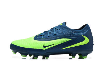 Unisex Nike Phantom 6 Elite Low FG Firm Ground Low-Tops Football Boots - Green/Electric Lime/Dark Blue