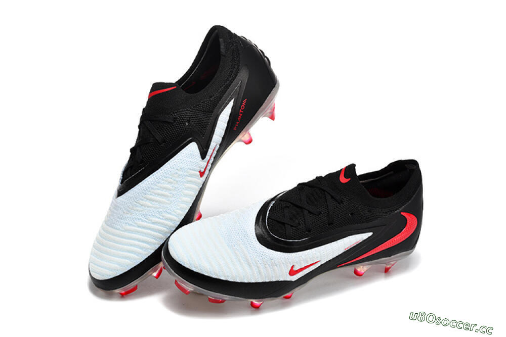 Unisex Nike Phantom 6 Elite Low FG Firm Ground Low-Tops Football Boots - White/Red Blaze/Black Night 3