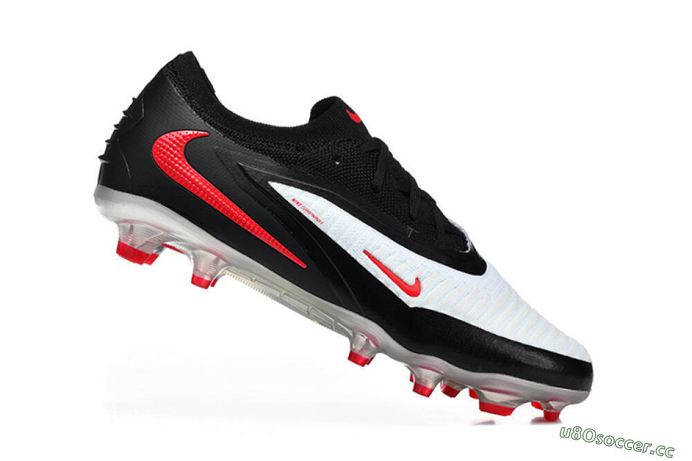 Unisex Nike Phantom 6 Elite Low FG Firm Ground Low-Tops Football Boots - White/Red Blaze/Black Night 4