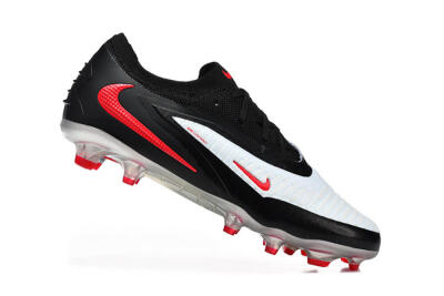 Unisex Nike Phantom 6 Elite Low FG Firm Ground Low-Tops Football Boots - White/Red Blaze/Black Night