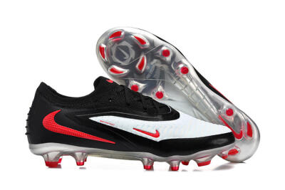 Unisex Nike Phantom 6 Elite Low FG Firm Ground Low-Tops Football Boots - White/Red Blaze/Black Night