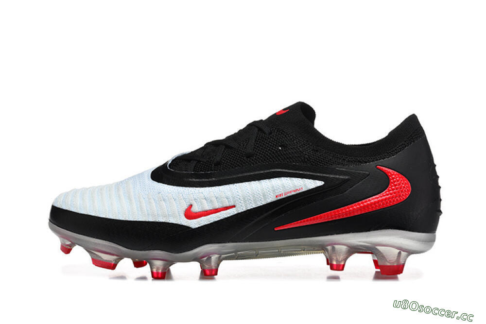 Unisex Nike Phantom 6 Elite Low FG Firm Ground Low-Tops Football Boots - White/Red Blaze/Black Night 0