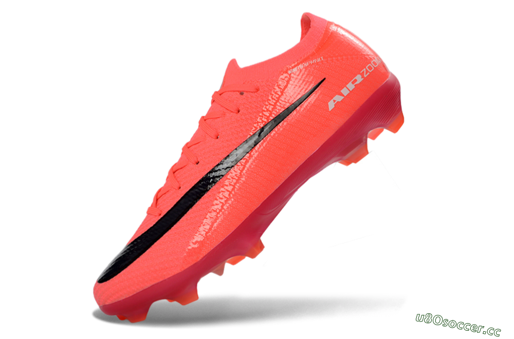 Unisex Nike Air Zoom Mercurial Vapor 16 Elite FG Firm Ground Low-Tops Football Boots - Pink/Vibrant Coral/Dark Black 5