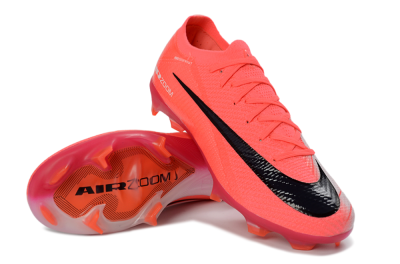 Unisex Nike Air Zoom Mercurial Vapor 16 Elite FG Firm Ground Low-Tops Football Boots - Pink/Vibrant Coral/Dark Black