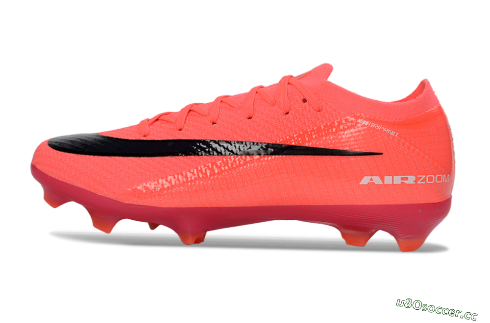 Unisex Nike Air Zoom Mercurial Vapor 16 Elite FG Firm Ground Low-Tops Football Boots - Pink/Vibrant Coral/Dark Black 0