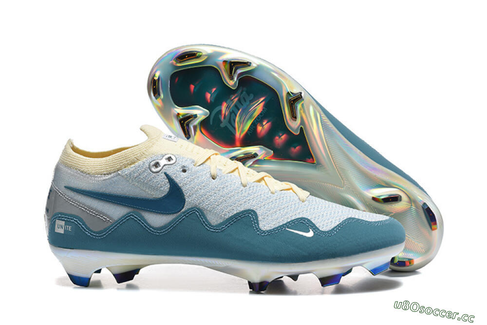 Men's Patta x Nike Air Zoom Mercurial Vapor 16 Elite FG Firm Ground Low-Tops Football Boots - Blue/Sky Blue/Frost White 2