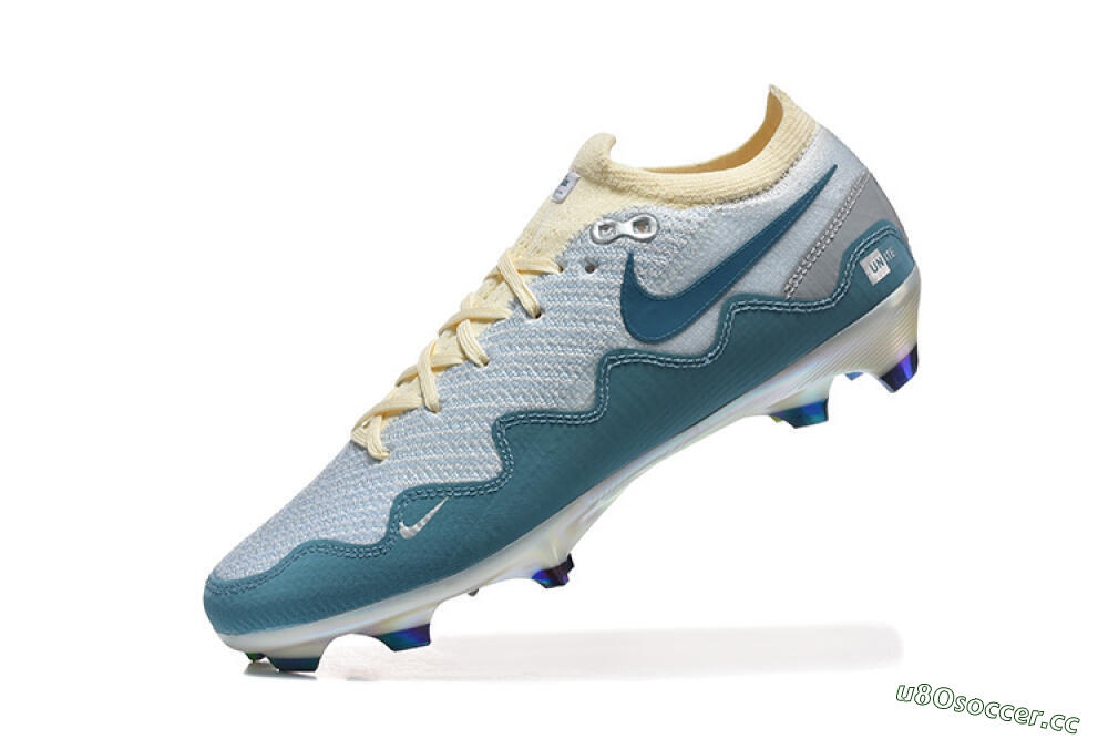 Men's Patta x Nike Air Zoom Mercurial Vapor 16 Elite FG Firm Ground Low-Tops Football Boots - Blue/Sky Blue/Frost White 8