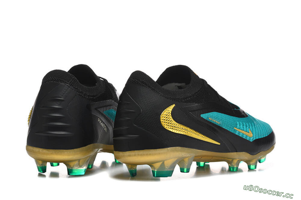 Unisex Nike Phantom 6 Elite Low FG Firm Ground Low-Tops Football Boots - Teal/Gold/Black 5